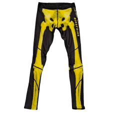 Tights Compression Skeleton Ankle Length Black/Yellow