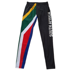 SA Flag / Black Ankle Tights