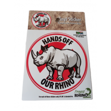 Car Decal - Hands Off Our Rhino