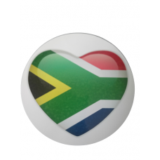 Licence Disc Sticker - SA Flag Heart