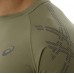 Asics Tee Men's Stripe Short Sleeve Olive - 2X-Large