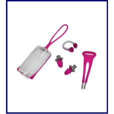 Ear Plugs and Nose Clip Combo - Aqua Sphere (pink and grey)