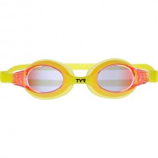 Goggles TYR Junior Swimple Mirror - lemon with pink lens
