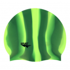 Swim Cap Multi-Colour Spurt - Vertical Stripes Yellow and Green